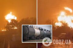 В окупованому Шахтарську 'бавовна': 'курили' на вокзалі в той момент, коли окупанти привезли туди потяг із паливом. Відео