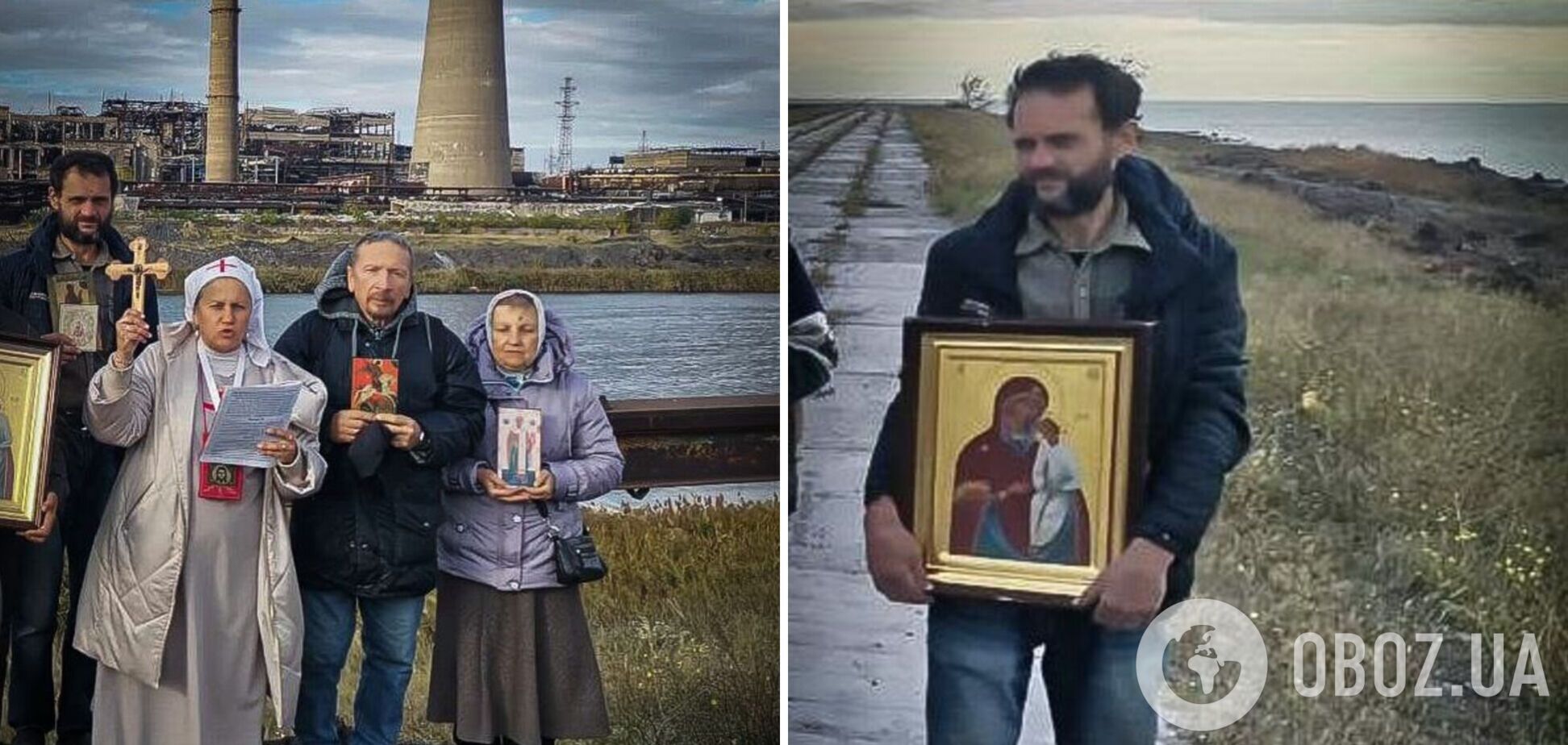 'Виганяли демонів': в окупованому Маріуполі віряни РПЦ влаштували 'хресну ходу' навколо 'Азовсталі'. Фото