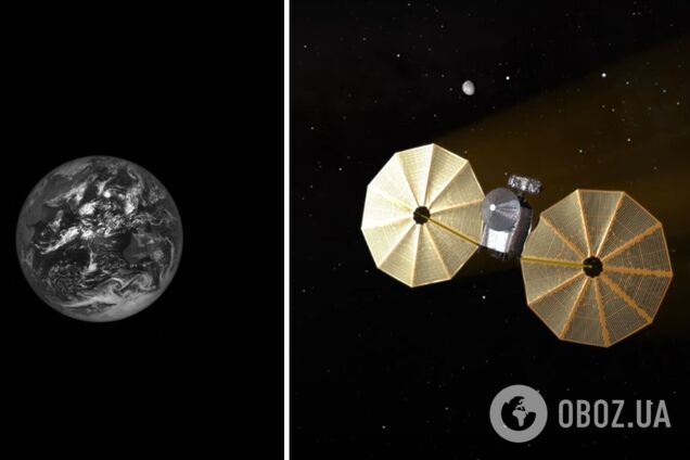 Зонд NASA Lucy показав, як виглядають Земля та Місяць з відстані 1,4 мільйона км: вражаючі фото