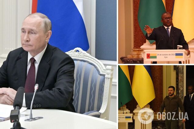 В Кремле заявили, что президент Гвинеи-Бисау не передавал Зеленскому 'послание' от Путина, но сделали 'уточнение'