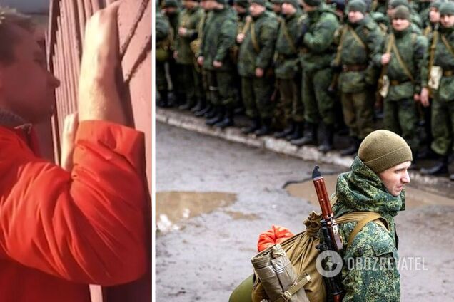 'Повестку утром дали, вещи не успели собрать': родственникам 'мобиков' в Орле пришлось прощаться с ними через дыру в заборе. Видео