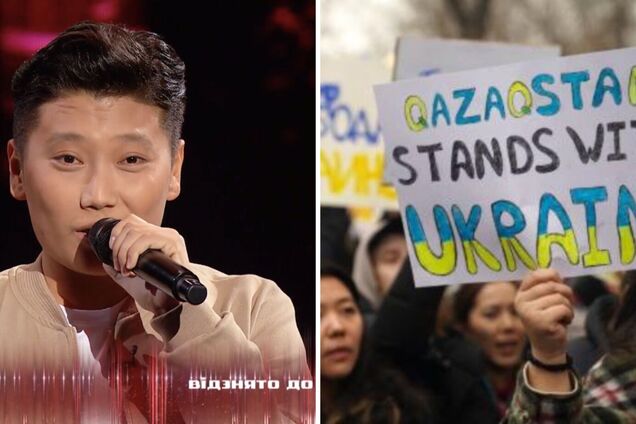 Участник 'Голосу країни' из Казахстана обратился к украинцам в новом выпуске шоу: мы за вас! Весь мир за Украину