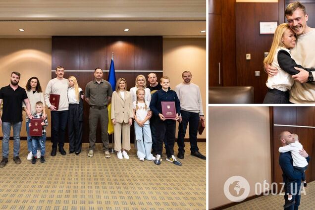 Освобожденные из плена командиры из 'Азовстали' встретились со своими родными: трогательные фото