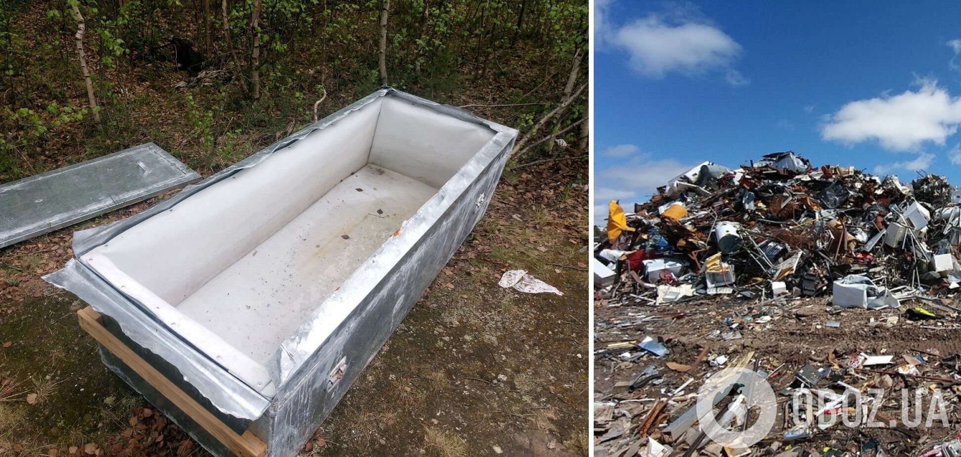 У Бєлгороді цинкові труни з-під окупантів викидають на смітники