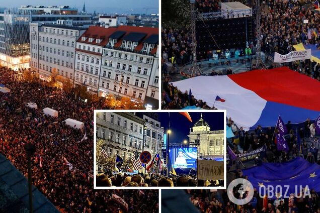 У Чехії пройшов масштабний мітинг на підтримку України: зібралися десятки тисяч людей. Фото