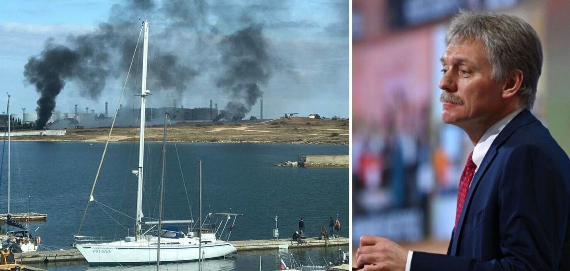 'У нас внутри страны не принято предоставлять доказательства': Песков выдал новые обвинения в сторону Британии из-за атаки на Черноморский флот