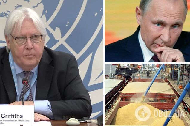 Гриффітс заявив, що 'зернова угода' залишається чинною, незважаючи на заяву Росії