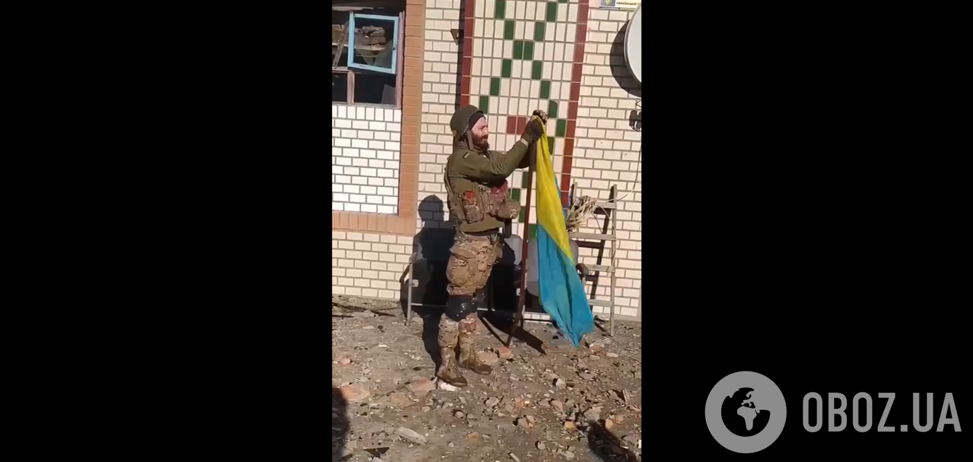 Воїни ЗСУ підняли український прапор у Новопетрівці на Херсонщині