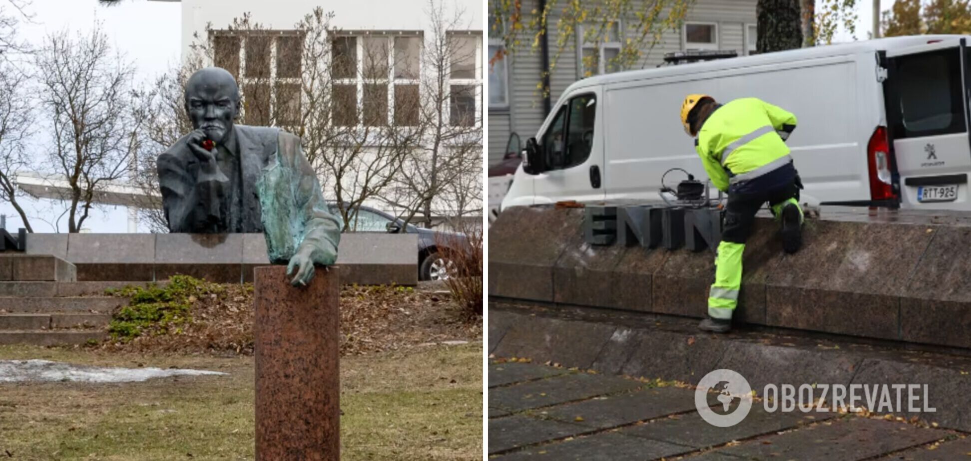В Финляндии демонтировали последний в стране памятник Ленину. Видео