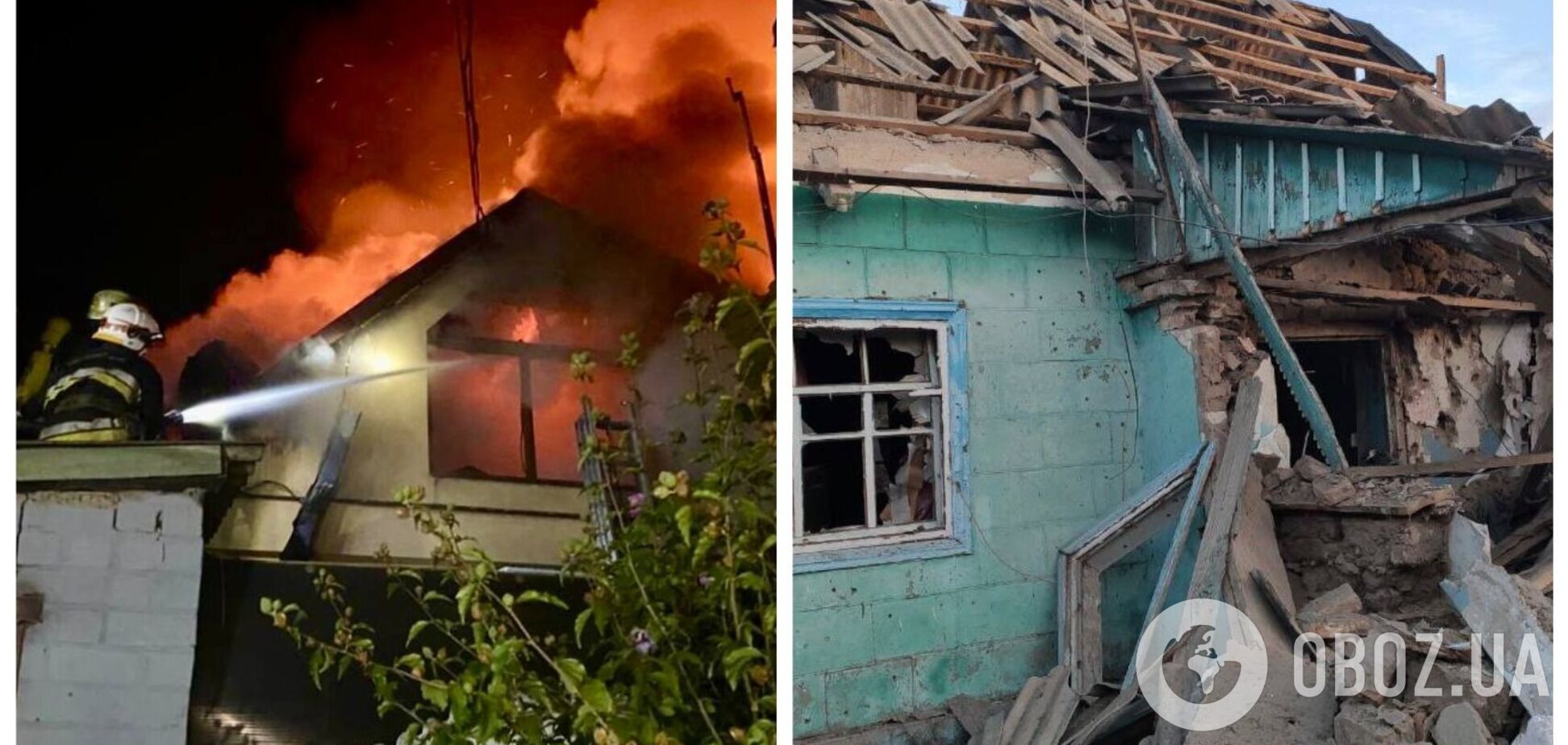 Оккупанты обстреляли Днепропетровщину, вспыхнул пожар. Фото
