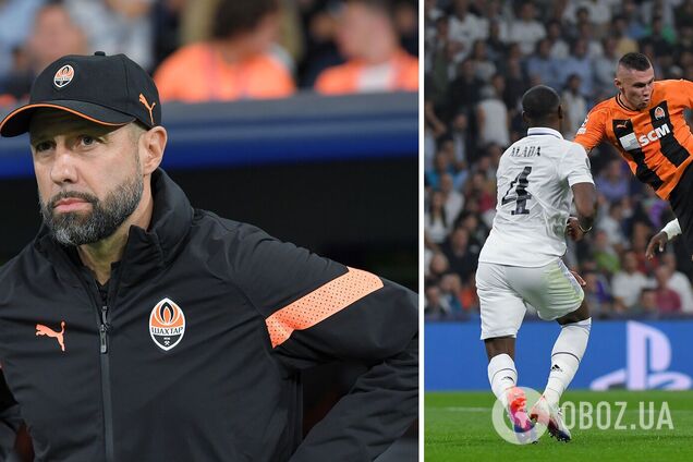 'Иногда и превосходили': тренер 'Шахтера' оценил матч с 'Реалом' в Лиге чемпионов