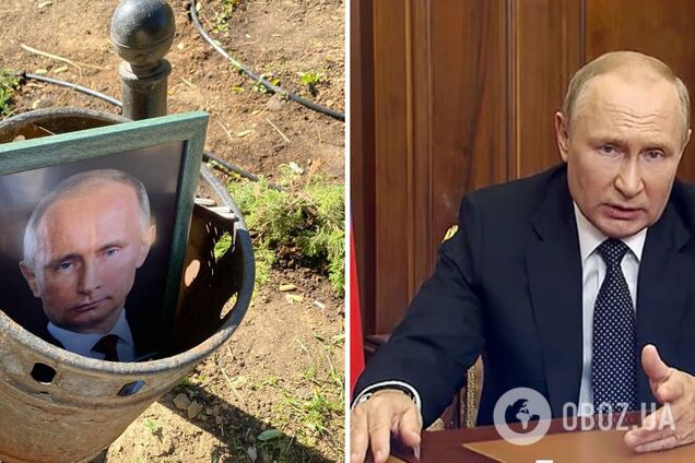 Активисты 'Желтой ленты' из Крыма и захваченного Херсона 'поздравили' Путина с днем рождения. Фото и видео