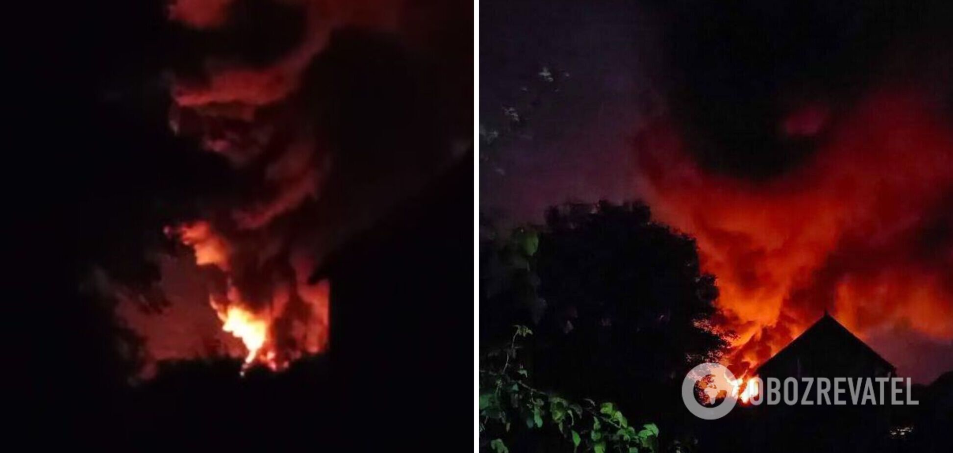 До Іловайська, який окуповано з 2014 року, дісталася 'бавовна': спалахнула масштабна пожежа. Відео 