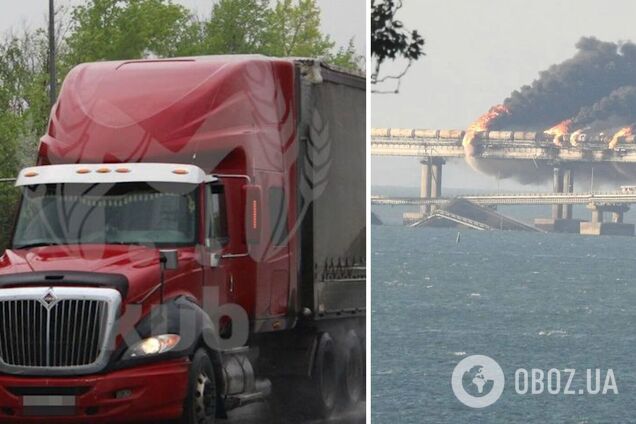 Пропагандисти кажуть, що була 'начинена' вибухівкою: нові деталі про вантажівку, яка нібито здетонувала на Кримському мосту