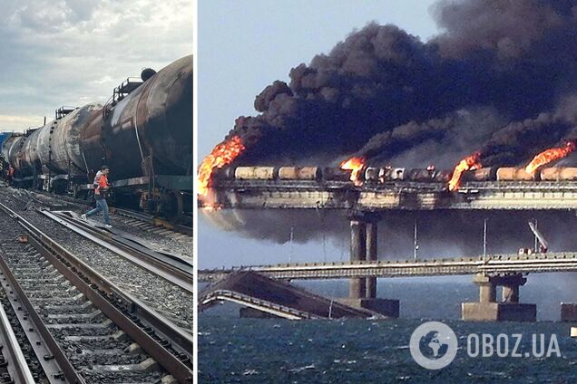 Як виглядає Кримський міст зараз: попри руйнування, окупанти вирішили запустити потяги. Відео