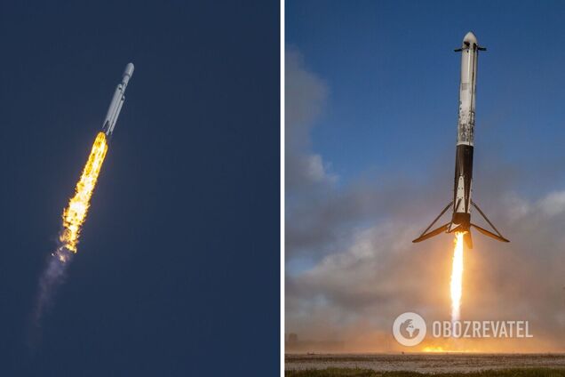 SpaceX запустила самую мощную ракету в мире Falcon Heavy, поднявшую секретные грузы для космических сил США. Видео