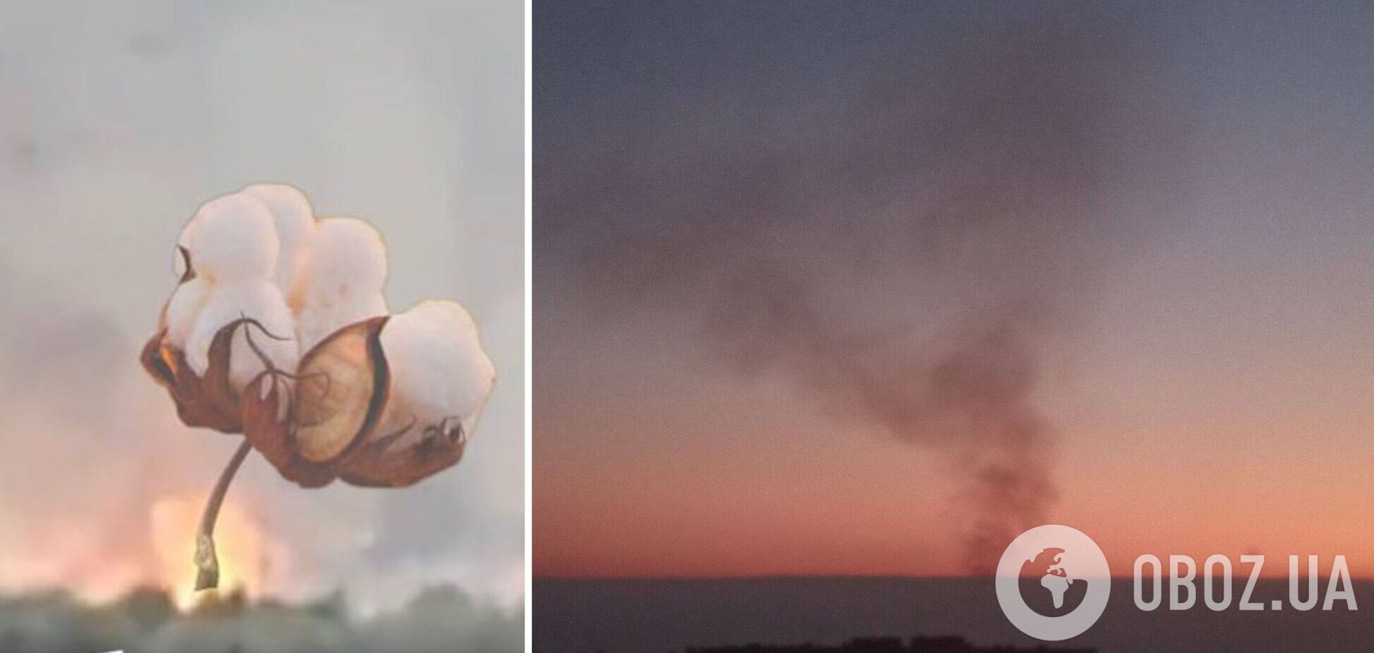 У Мелітополі пролунала серія потужних вибухів, у небо піднявся стовп диму. Фото