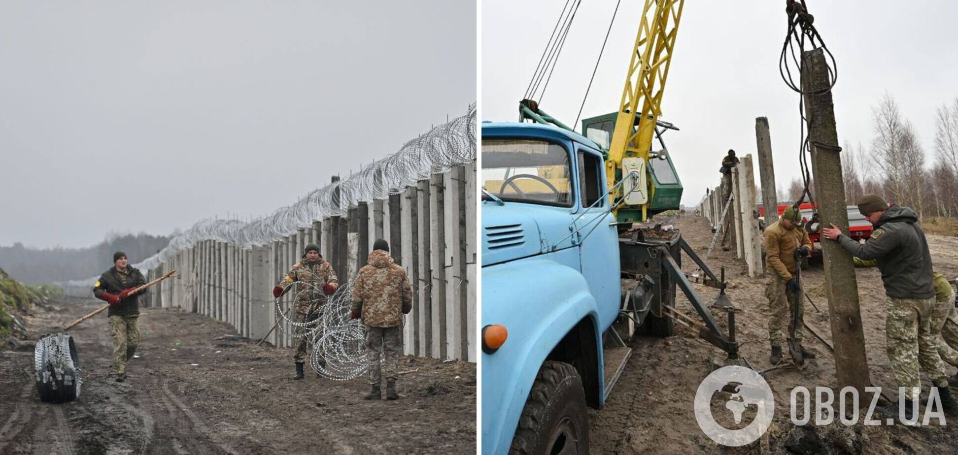 Границу с Беларусью укрепляют забором с колючей проволокой: на Волыни уже обустроили 3 км стены. Фото