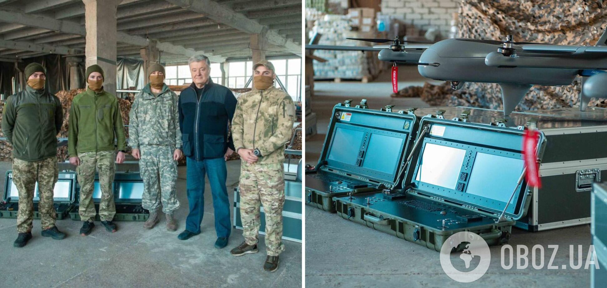 'Пара острых глаз и крепких крыльев': Порошенко передал БПЛА 'Посейдон' разведчикам, первыми вошедшими в Снегиревку