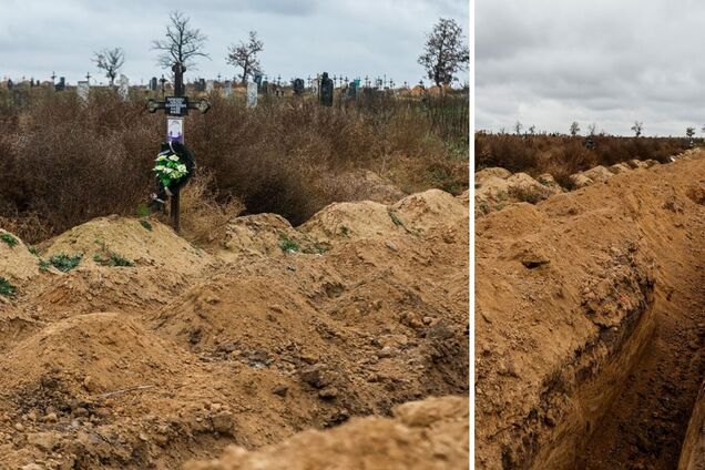 Следы предполагаемых массовых захоронений в Херсоне