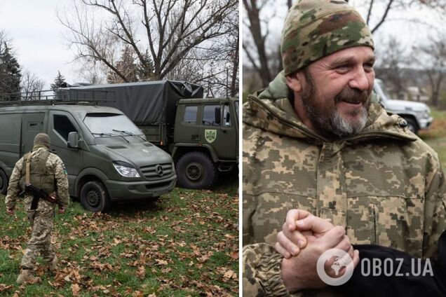 Порошенко передал ВСУ грузовики и бронированный микроавтобус, встретившись с разведчиком 'Енотом'