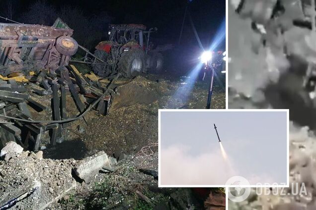 Разбитая техника и огромная воронка: появилось первое видео с места ракетного удара по Польше