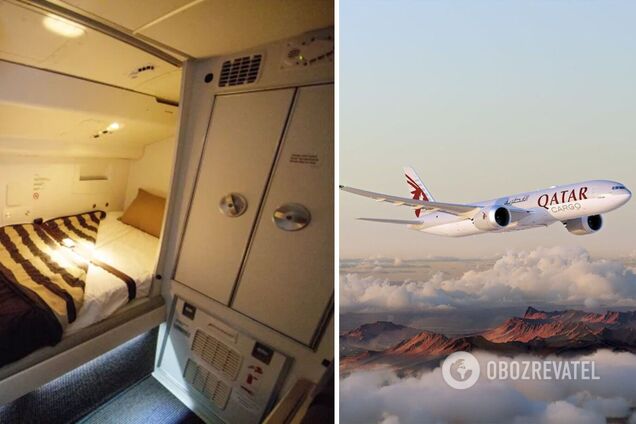 Який вигляд має таємна спальня на борту пасажирського літака Boeing 777. Фото