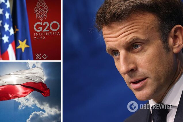 Макрон закликав обговорити удар російської ракети по території Польщі на саміті G20