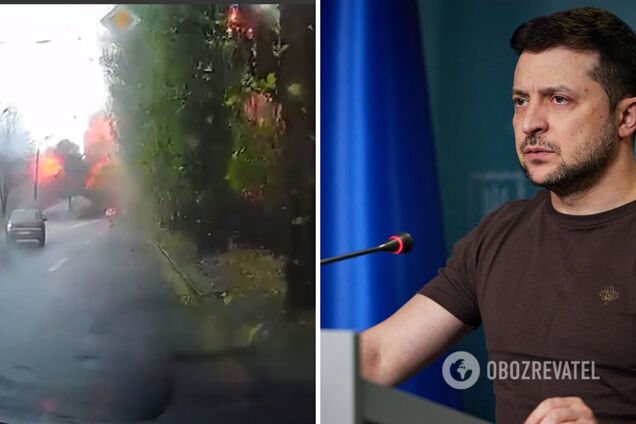 'Ще одне підтвердження, як терористи хочуть миру': Зеленський показав відео ракетного удару РФ по Дніпру