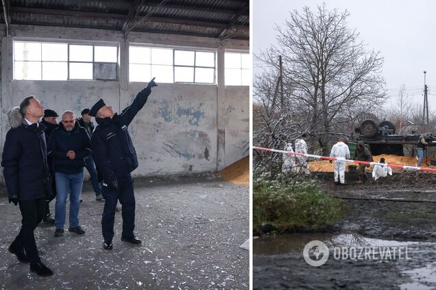 Українські експерти прибули на місце падіння ракети в Польщі, у Пшеводуві перебуває президент Дуда. Відео