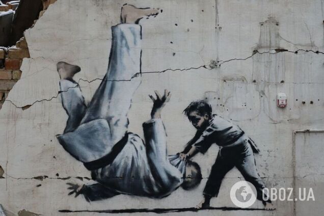 Граффити Бенкси в Бородянке планируют сделать объектом культурного наследия: что известно об артобъектах