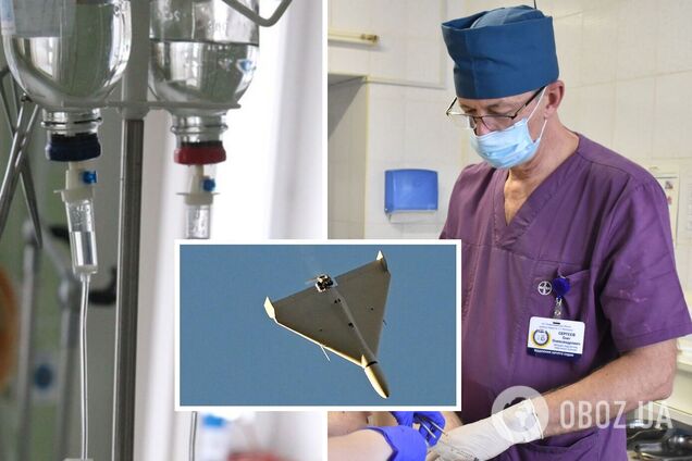 Українські медики врятували чоловіка, пораненого вибухом Shahed 136