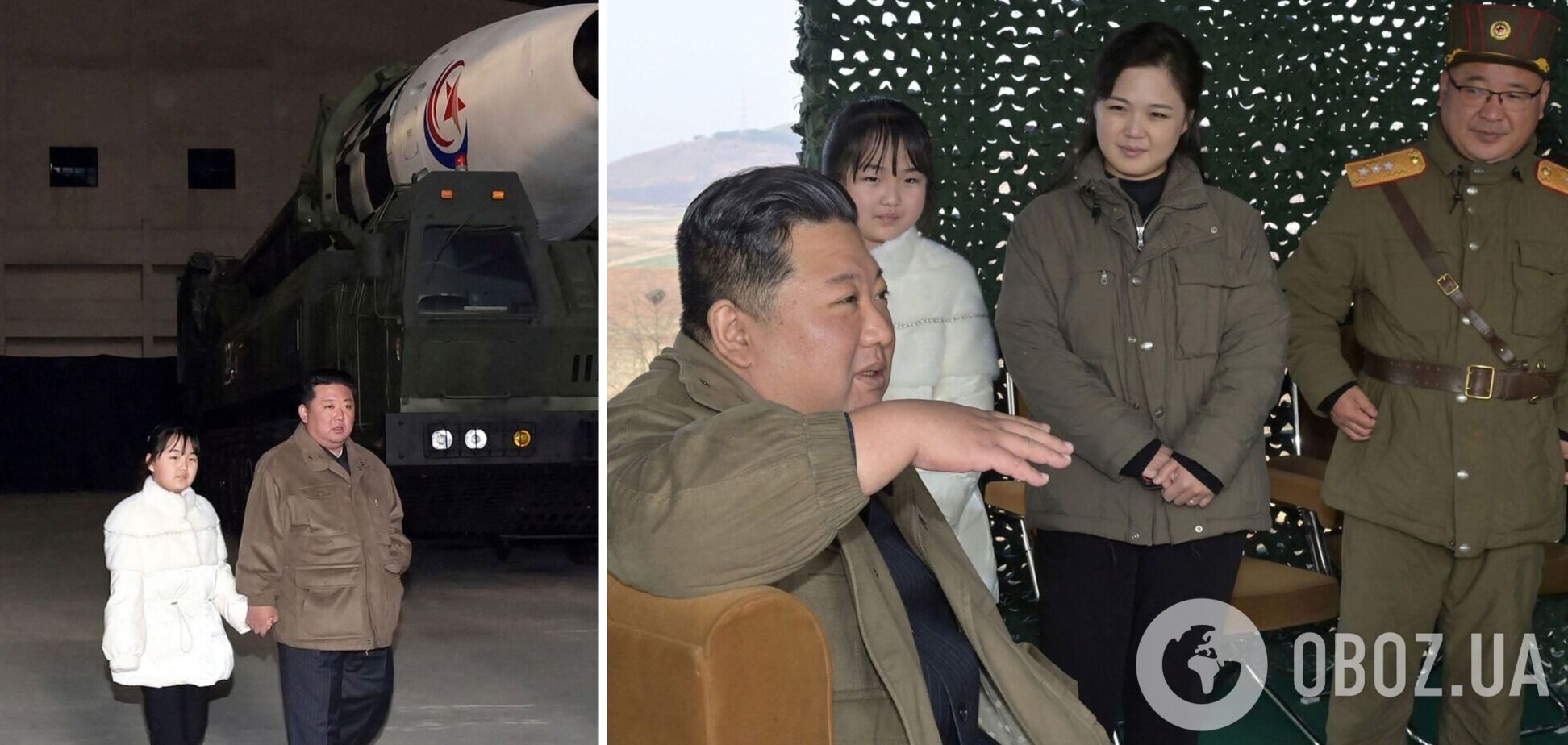 Кім Чен Ин вперше показав на публіці свою дочку: вона оглядала з ним балістичну ракету перед запуском. Фото 