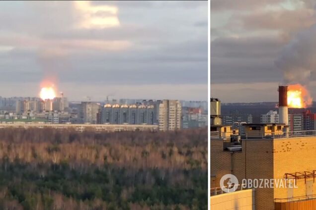 Под Санкт-Петербургом произошел мощный взрыв на газопроводе, поднялся столб огня. Видео