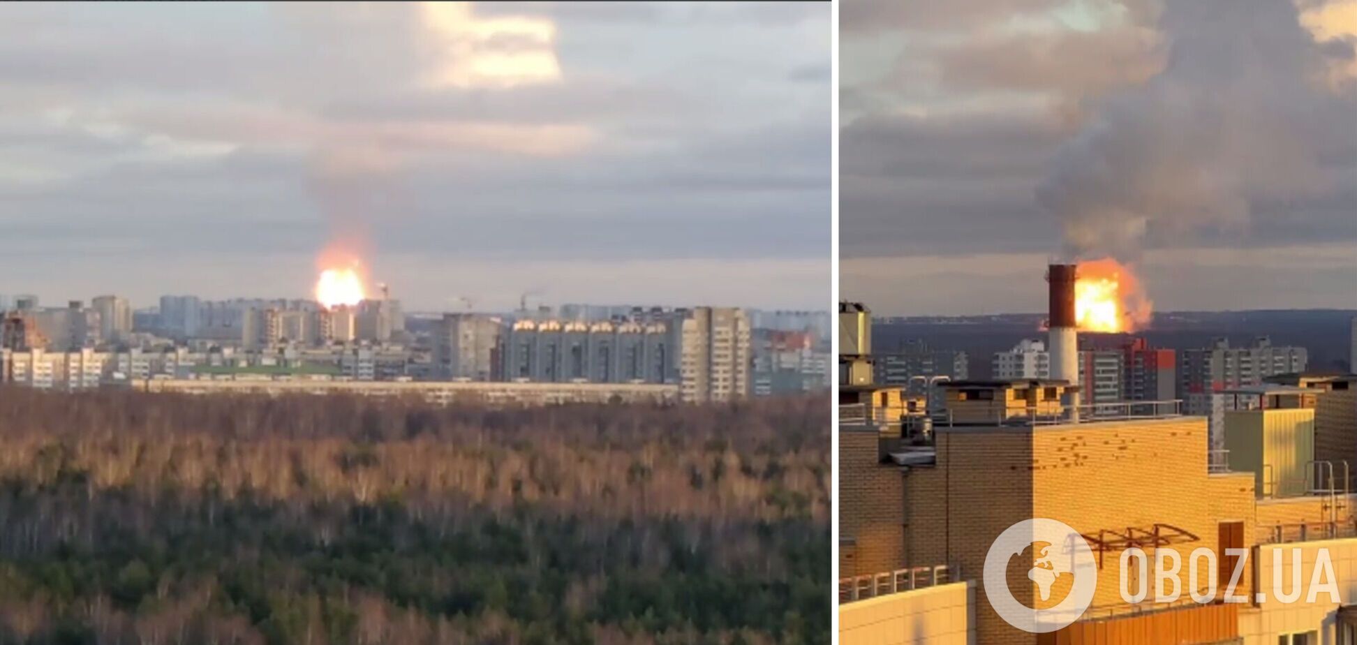 Под Санкт-Петербургом произошел мощный взрыв на газопроводе, поднялся столб огня. Видео
