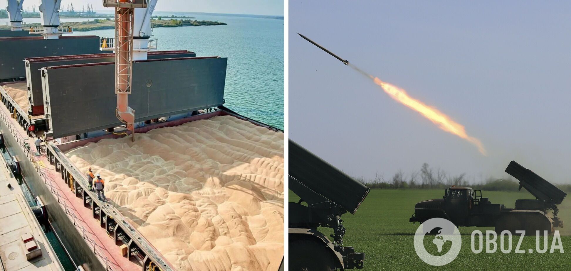 Російські окупанти обстріляли баржу зі збіжжям