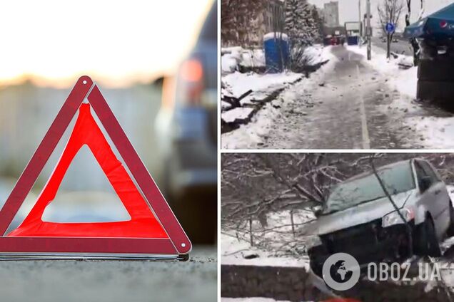 Легковик вилетів на пішохідну дорогу