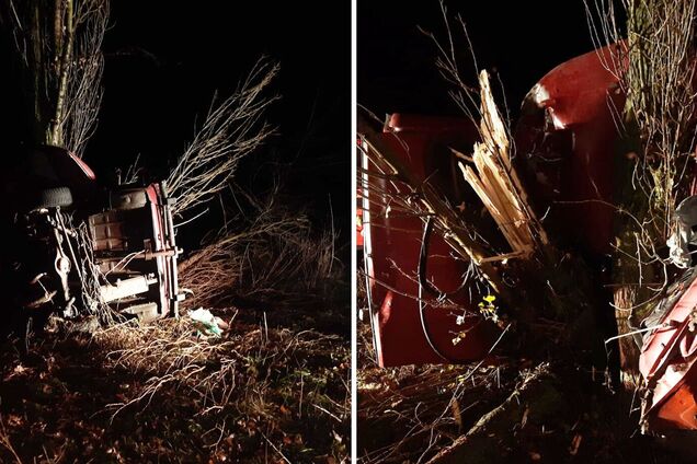 Под Запорожьем автомобиль въехал в дерево
