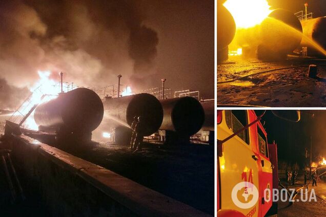 В Макеевке на Донетчине произошла 'бавовна' на территории нефтебазы: горят цистерны с топливом. Фото