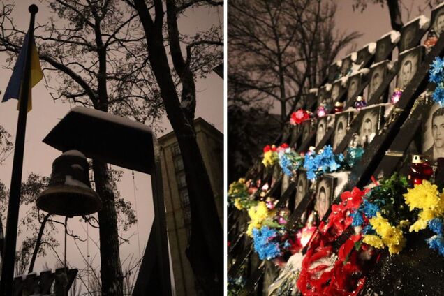 На Аллее Небесной сотни в Киеве почтили героев