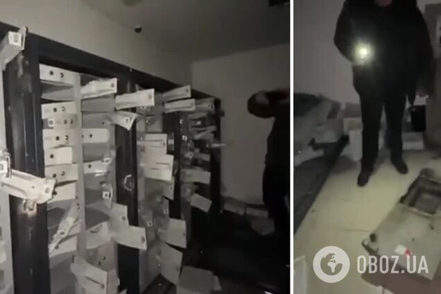 Війська РФ перед втечею пограбували відділення ПриватБанку в Херсоні: у мережі показали наслідки. Відео