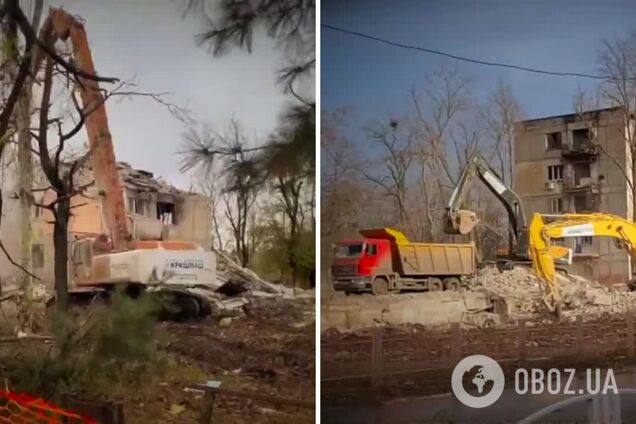 Окупанти продовжують зносити будинки в замерзаючому Маріуполі, люди опиняються на вулиці. Відео