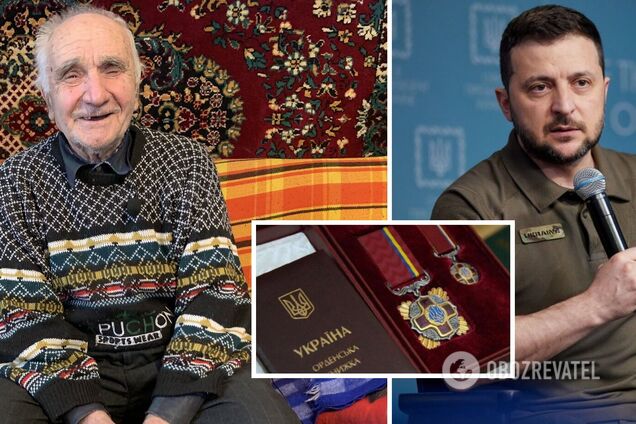 Зеленський відзначив орденом 'За заслуги' пенсіонера з Буковини, який віддав усі свої гроші на ЗСУ. Відео