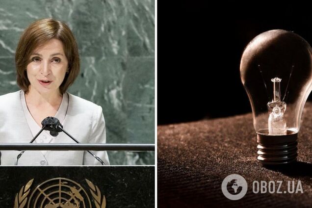 Росія залишила Молдову в пітьмі: Санду про ракетні удари по Україні і знеструмлення в країні