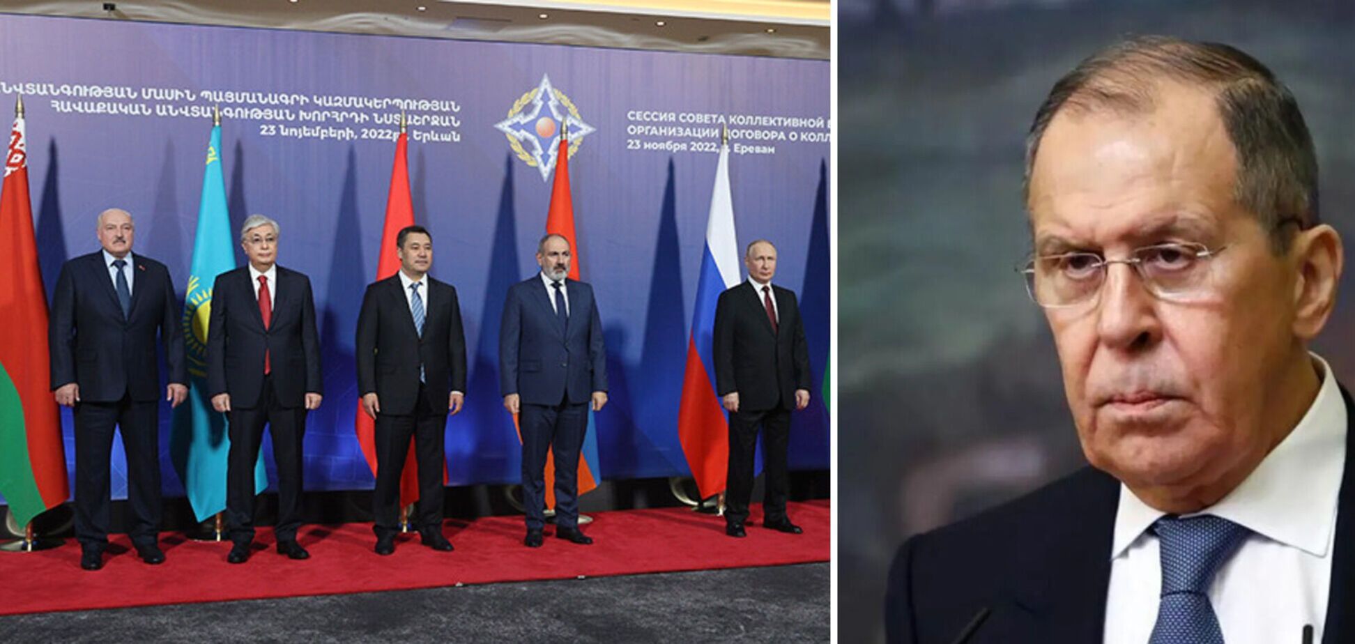Лавров знову визвірився на журналістів під час групового фото після засідання ОДКБ. Відео