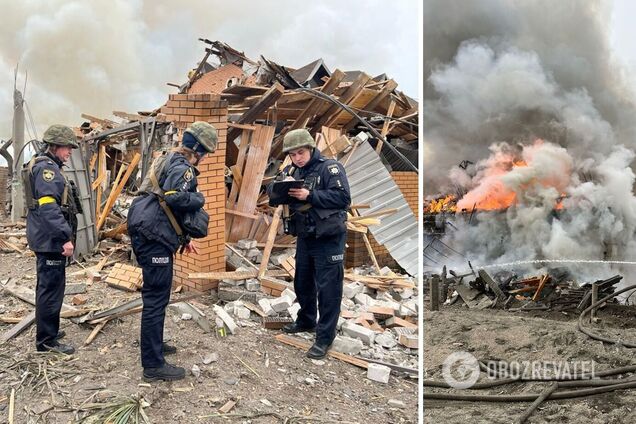 Войска РФ нанесли удар по домам в Днепре, вспыхнули пожары: 13 пострадавших, под завалами ищут человека. Фото