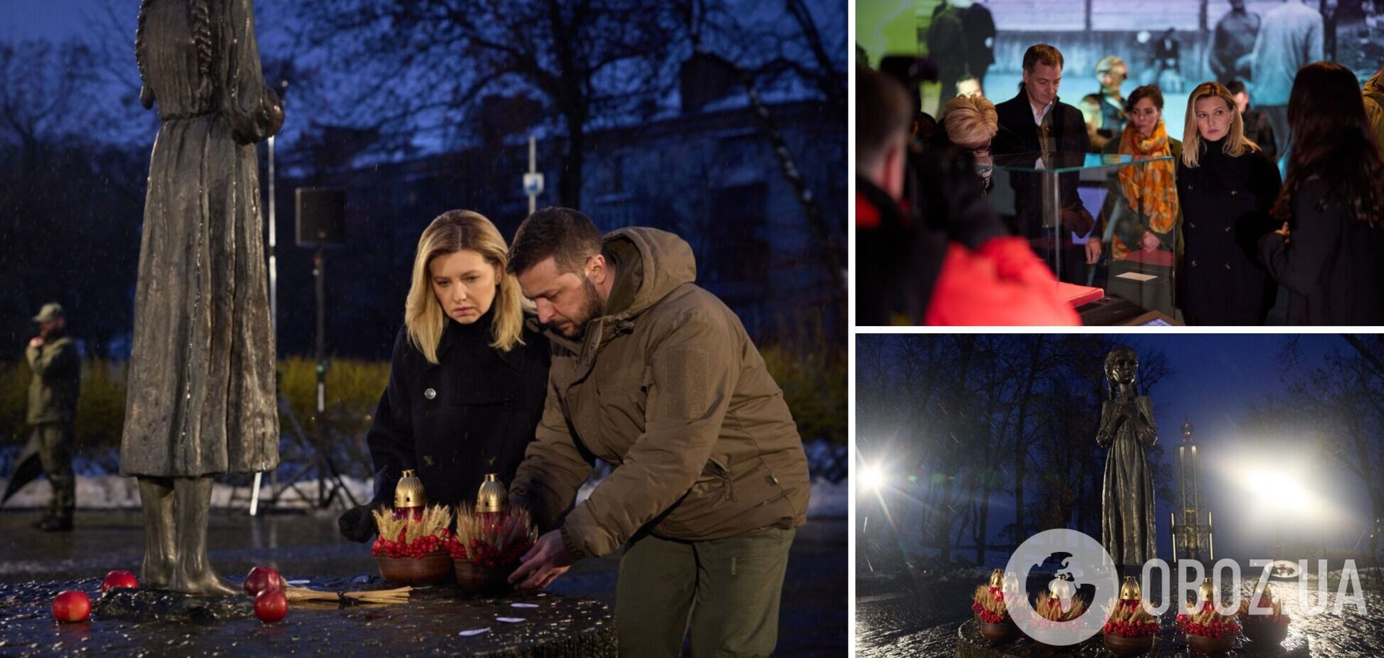 Зеленський із прем’єрами Литви та Бельгії в Києві вшанували пам’ять жертв голодоморів в Україні. Відео