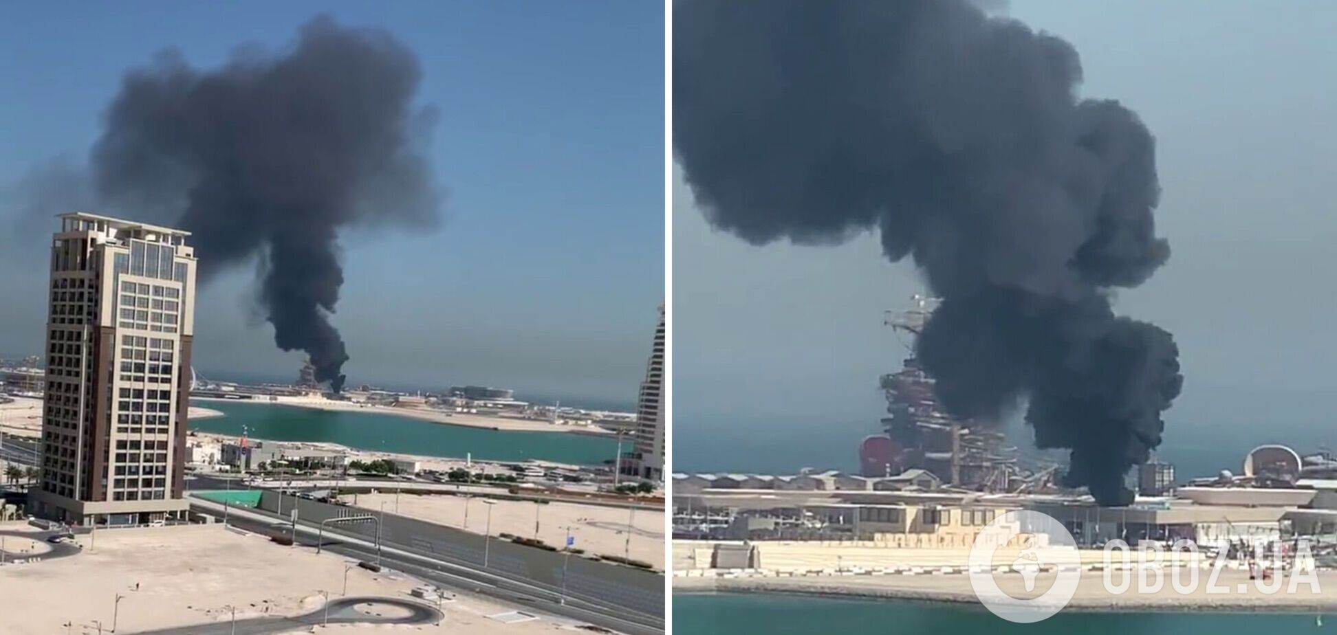 У Катарі біля стадіону ЧС-2022 виникла сильна пожежа. Відео