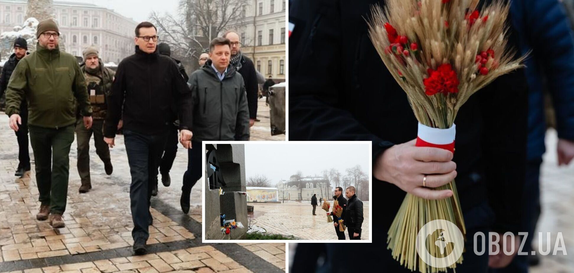 Прем'єр-міністр Польщі прибув з візитом до Києва і вшанував пам'ять жертв Голодомору. Фото