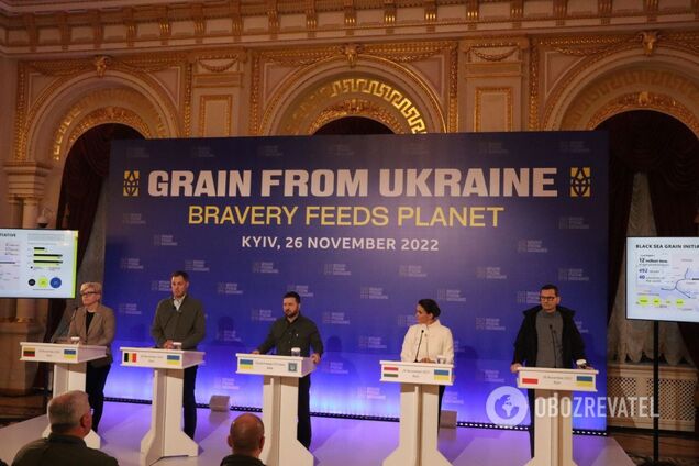 Президент Венгрии, премьеры Польши, Бельгии и Литвы в Киеве провели переговоры с Зеленским и запустили 'зерновую инициативу'. Фото